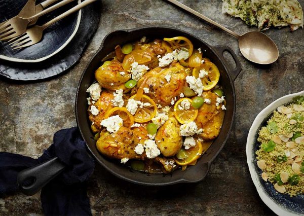 Chicken and Saffron Tagine with Persian Fetta