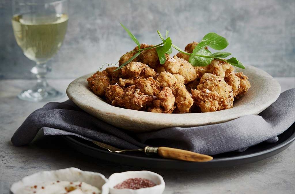 Fried Cauliflower with Spicy Whipped Persian Fetta